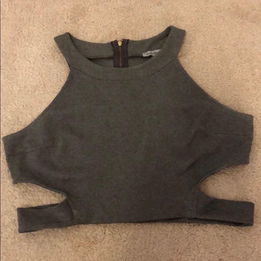 Grey crop top